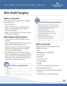 Skin Graft Surgery