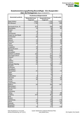 Sozialversicherungspflichtig Beschäftigte - Ein-/Auspendler - Über Die Kreisgrenze (Stand: 30.06.2017)