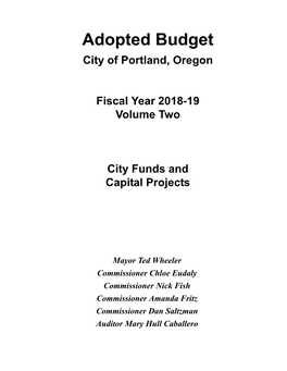 City Funds & Capital Projects