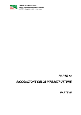 PARTE A: Ricognizione Delle Infrastrutture