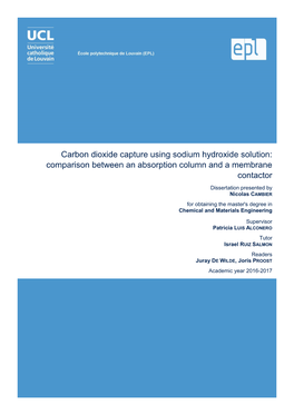 Carbon Dioxide Capture Using Sodium Hydroxide Solution: Comparison Between an Absorption Column and a Membrane Contactor
