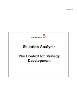 Situation Analysis