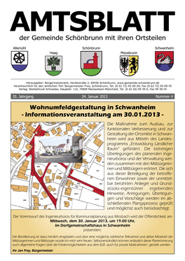 Der Gemeinde Schönbrunn Mit Ihren Ortsteilen Wohnumfeldgestaltung In