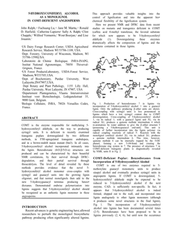 5-Hydroxyconiferyl Alcohol As a Monolignol in COMT-Deficient