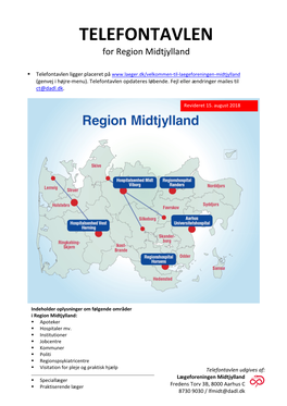 TELEFONTAVLEN for Region Midtjylland