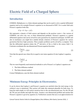 Electric Field of a Charged Sphere