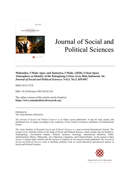 Journal of Social and Political Sciences