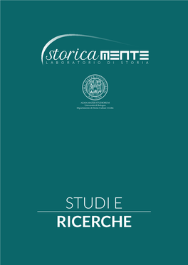 STUDI E RICERCHE STORICAMENTE.ORG Laboratorio Di Storia