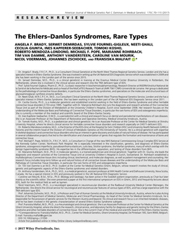 The Ehlers-Danlos Syndromes, Rare Types