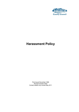 3. Harassment Policy