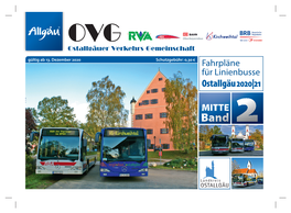 Fahrpläne Für Linienbusse Ostallgäu 2020|21 H Steingaden Garmisch Weilheim Schongau Denklingen Asch Leeder H