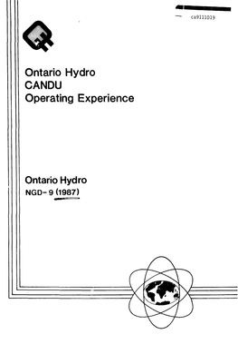 Ontario Hydro CANDU Operating Experience