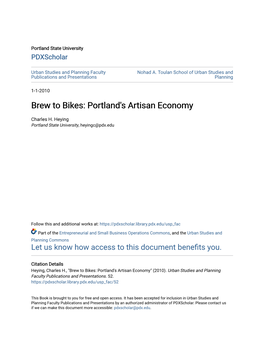 Portland's Artisan Economy
