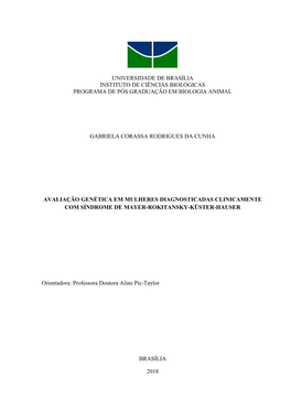 Universidade De Brasília Instituto De Ciências Biológicas Programa De Pós Graduação Em Biologia Animal