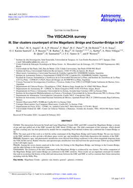 III. Star Clusters Counterpart of the Magellanic Bridge and Counter-Bridge in 8D?