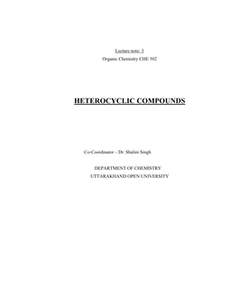 Heterocyclic Compounds