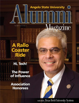 Alumniangelo State University Magazine Contents Fall 2007 Vol