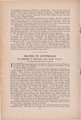 SKI-ING in AUSTRALIA by HERBERT H