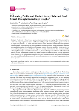 Enhancing Profile and Context Aware Relevant Food Search Through