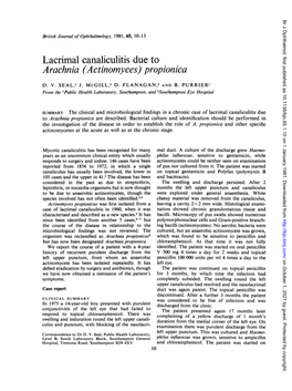 Actinomyces) Propionica