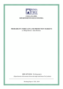 Probability Forecasts and Prediction Markets A