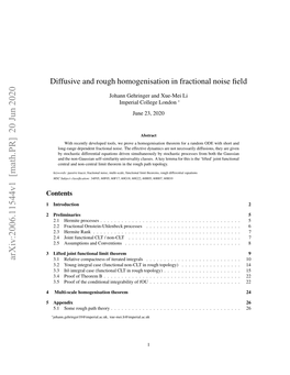Diffusive and Rough Homogenisation in Fractional Noise Field