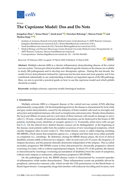 The Cuprizone Model: Dos and Do Nots