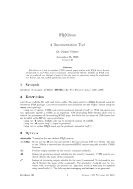 Latex2man – a Documentation Tool