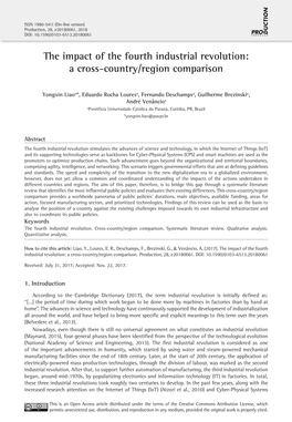 The Impact of the Fourth Industrial Revolution: a Cross-Country/Region Comparison