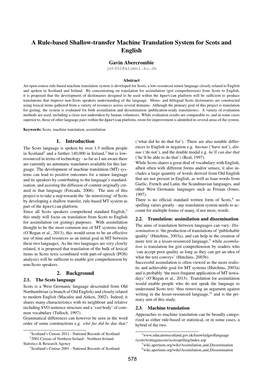 A Rule-Based Shallow-Transfer Machine Translation System for Scots and English