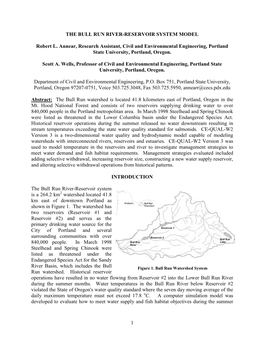 The Bull Run River-Reservoir System Model