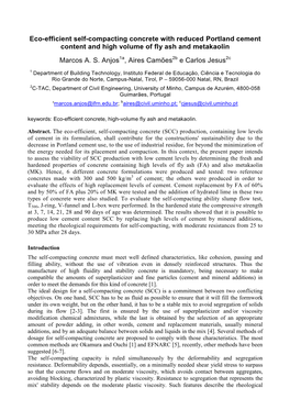 Eco-Efficient Self-Compacting Concrete with Reduced Portland Cement Content and High Volume of Fly Ash and Metakaolin