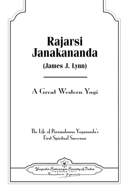 Rajarsi Janakananda (James J