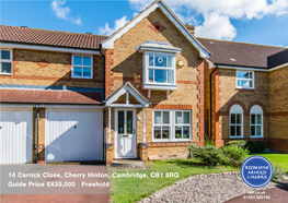 14 Carrick Close, Cherry Hinton, Cambridge, CB1 8RQ Guide Price