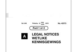 LEGAL NOTICES WETLIKE KENNISGEWINGS 2 No