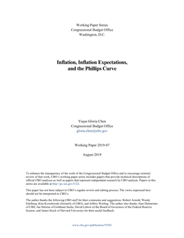 Inflation, Inflation Expectations, and the Phillips Curve