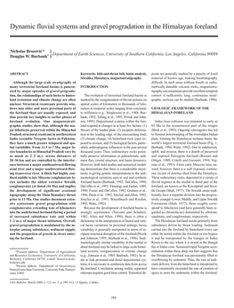 Dynamic Fluvial Systems and Gravel Progradation in the Himalayan Foreland