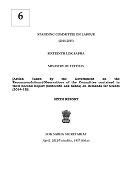 Standing Committee on Labour (2014-2015) Sixteenth