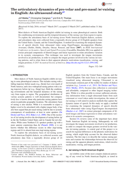 The Articulatory Dynamics of Pre-Velar and Pre-Nasal /Ж