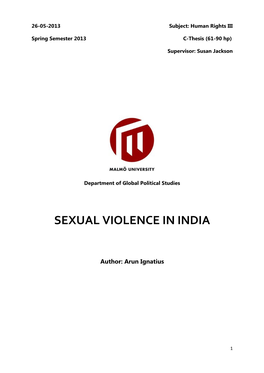 Sexual Violence in India