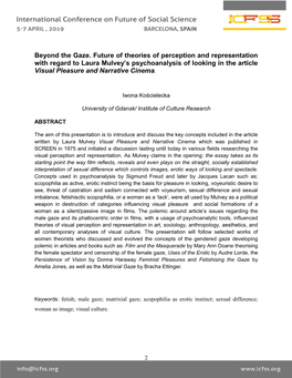 Beyond the Gaze. Future of Theories of Perception and Representation With