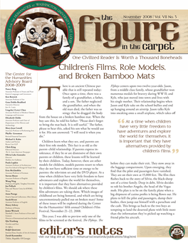 Children's Films, Role Models, and Broken Bamboo Mats