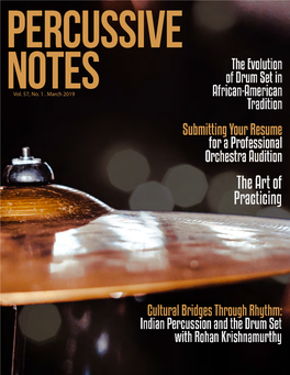 Vol. 57, No. 1 . March 2019 PERCUSSIVE NOTES