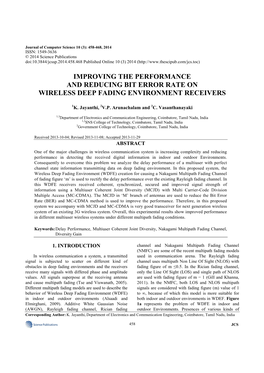 Improving the Performance and Reducing Bit Error Rate on Wireless Deep Fading Environment Receivers