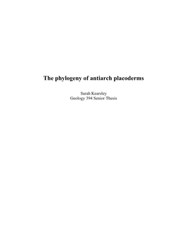 The Phylogeny of Antiarch Placoderms