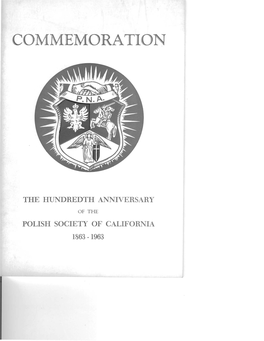 Polish Society of California 1863 -1963 Centennial Program