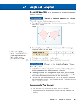 Angles of Polygons