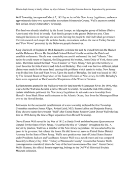 Wall Township, Incorporated March 7, 1851 by an Act of the New Jersey Legislature, Embraces Approximately Thirty-Two Square Miles in Southern Monmouth County