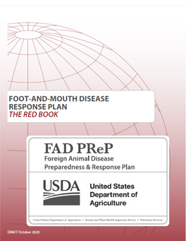 FMD Response Plan: the Red Book (Updated October 2020) Reflects Knowledge and Lessons Learned During These Activities