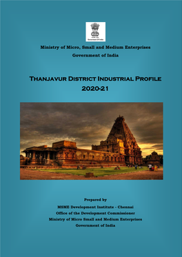 Thanjavur District Industrial Profile 2020-21